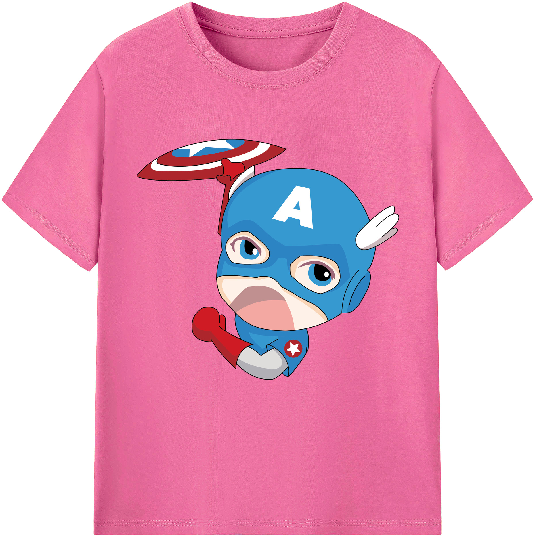 （画像用） アベンジャーズ The Avengers レディースカジュアルプリントTシャツ（綿100％）